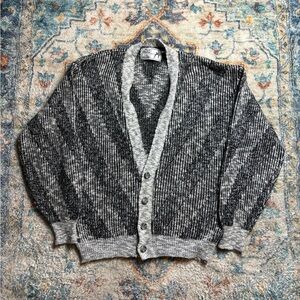 Vintage Nino Foriero Abstract Cardigan Sweater Medium